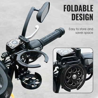 🚲 Foldbar sykkelflaskholder – sikker festing, anti-stress snurreskive, universell passform. Slipp bekymringer på turen! ✨🔒