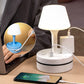 💡 Nattbordslampe med ladestasjon – 3/4 stikkontakter, 2 USB, 1 USB-C. Kabelorganisator og 3 lysfarger! 🔌✨