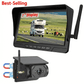🚛 Trådløst dashcamsystem – 1080P, delt skjerm, 140° synsfelt. Perfekt for lastebiler og bobiler! 📡✨