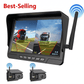 🚛 Trådløst dashcamsystem – 1080P, delt skjerm, 140° synsfelt. Perfekt for lastebiler og bobiler! 📡✨