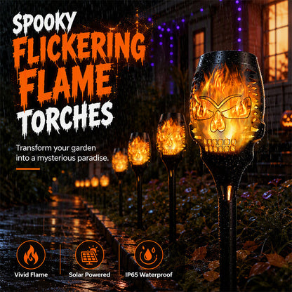 🎃Solcelledrevne Halloween-hodeskalle-hagelamper