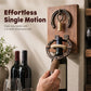🍷 Veggmontert hesteskokorktrekker – støpejern + tre, enkel bevegelse. Perfekt til hjemmebaren! 🏡✨