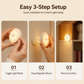 💡 Trådløs bevegelsessensor nattlys – 8 LED, 120° vinkel, 3–6m rekkevidde. Perfekt til gang og kjøkken! 🌙✨