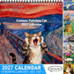 🐱 2027 katt-kalender – morsomt memedesign, fargerik, praktisk planlegger. Perfekt gave til katteelskere! 🎨📆