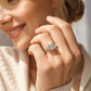 💍 Geometrisk zirkonring – skinnende radiant kutt, justerbar størrelse, slitesterk legering. Tidløs eleganse for moderne kvinner! ✨💎