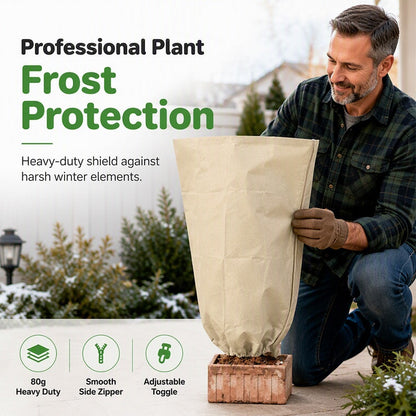 🌿❄️ NÅ: 50 % RABATT I EN BEGRENSET PERIODE – Profesjonell plantebeskyttelse mot frost – 80 g non-woven – Varmeisolerende – Pustende – Slitesterk – For trær, busker og grønnsaker 🧵🌱🛡️