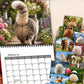 🐾 Dyrerumper kalender 2027 – 20×20 cm, sjarmerende kunst, klar til henging. Perfekt gave til kontoret og hjemmet! 🎨✨