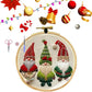 🧵 Julebroderisett for nybegynnere – snølandsby-motiv, vannløselig mønster, 25 cm ramme. Perfekt julegave! 🎄✨