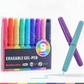 🖊️ 9-delers viskelærpenn-sett – 8 farger, jevn skriving, oppbevaringsboks. Skriv, visk ut og skriv på nytt! ✨🌈