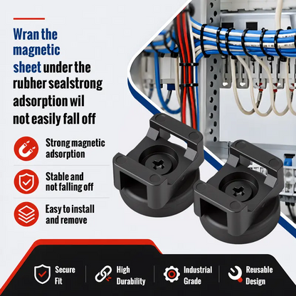 🧲 Magnetisk kabelholder – 25 lbs holdkraft, 360° rotasjon, ingen boring. Ryddige kabler på sekunder! ✨🔧