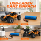 🏎️ Rask 4WD offroad RC-bil – store dekk, støtdemping, LED-lys. Perfekt for tøft terreng og nattkjøring! ✨🌙
