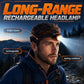 🔦 Oppladbar hodelykt – 90° justerbar, flere lysmoduser, 1200mAh. Perfekt til camping, fiske og reparasjoner! ✨⛺