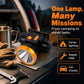 🔦 Oppladbar hodelykt – 90° justerbar, flere lysmoduser, 1200mAh. Perfekt til camping, fiske og reparasjoner! ✨⛺