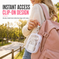 🎒 Gjennomsiktig klipp-på lomme – vanntett PVC, 6 farger, metallkrok. Finn tilbehøret på sekunder! ✨🔌