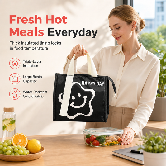🍱 2026 HOT SALE 🥳 💞 50 000+ SOLGT! ✨ Isolert og forsterket lunsjbag – hold måltidene ferske og klare ✨