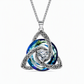 💎 Keltisk knute halskjede – hjerteformet zirkon, 12 farger, justerbar kjetting. Elegant gave til henne! ✨💖