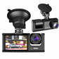🚗 3‑kanals dashbordkamera – 1080P, 170°, infrarødt nattopptak, auto‑lås ved kollisjon. Trygghet på veien! ✨🛡️
