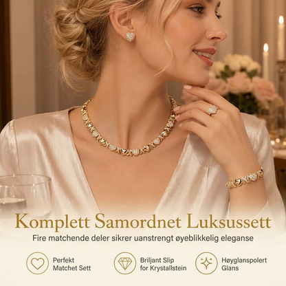 🔥50% RABATT på utvalgte produkter 🎉Klassisk hjertesmykkesett i 4 deler