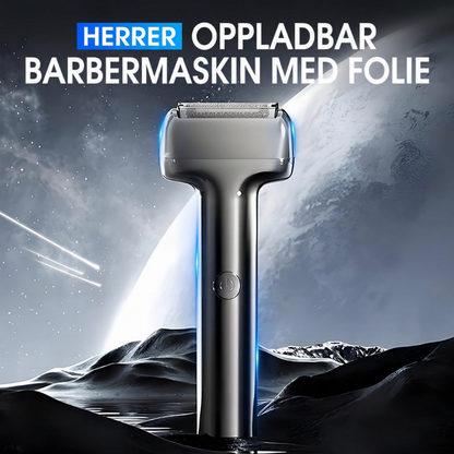 🧔 50 % RABATT! ⚡Oppladbar elektrisk barbermaskin for menn med folie – Effektiv og grundig barbering, trådløs og bærbar barbermaskin for våt og tørr barbering til daglig pleie