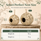 🐦 Håndvevd fuglerede i halm – naturlig, værbestandig, henges i trær. Trygg ly for småfugler i hagen! ✨🌿