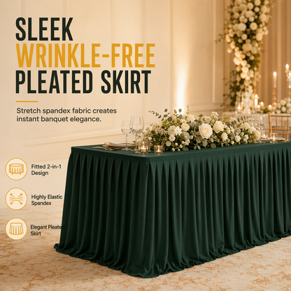 🎉 50 % RABATT I BEGRENSET TID! ✨ Plissert bordskjørt til arrangementer – elegant, rynkefritt, gjenbrukbart 🎊