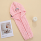 📢📢 50 % RABATT!! ⏰ Stort hårhåndkle – mykt korallfleece – tørker raskt og med elastisk bånd for damer 💕