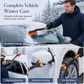 🧊 Komplett vinterbilsett – utvidbart håndtak, mykt grep, ABS-materiale. Når frontrute, speil og tak! 💪🌨️