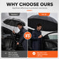 ☔ 130 cm XL stormparaply – 12 ribber, UPF 50+, plass til 4 personer. Hold hele familien tørr! ✨🌧️