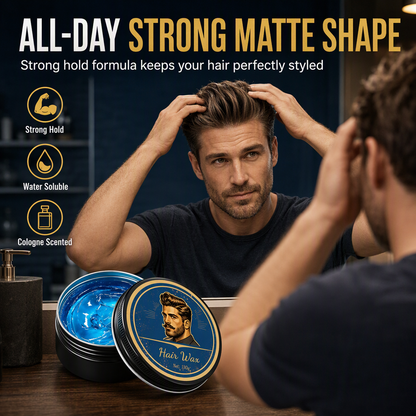 🔥 Kjøp 1 få 1 gratis｜Hårpomade for Menn med Parfymeduft – Sterk Hold – Teksturert Finish – Vannløselig