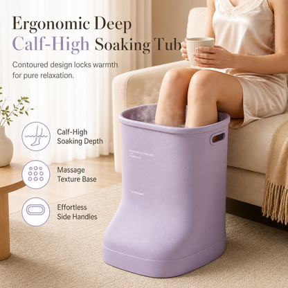 🛁 Dyp fotbad-balje for leggene – ergonomisk støtte, varmebestandig EVA, komfort. Lindrer slitne legger! ✨💆‍♀️