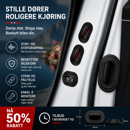 🚗 Støtdempere for bildører i silikon – reduserer støy og vibrasjoner, beskytter lakk. Enkel montering uten skader – sitter godt fast! 🔇✨
