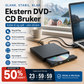 💿 Bærbar CD/DVD-brenner – plugg-og-spill, ingen ekstern driver. Kompakt, høy hastighet USB 2.0, støtter Windows, Mac og Linux – perfekt på reise! 🚀