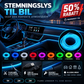 ✨ Fleksibel LED-lyslist for bil – 9 farger, USB 5V, 1–3 meter. Skap en personlig atmosfære i interiøret! 🚗🌈