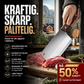 ✨ Smidd kokkekniv i høykarbonstål – Skarp, slitesterk, rustbestandig og allsidig for ethvert kjøkken! ✨