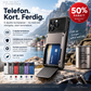 📱 Lommebok-deksel med kortplass – 5 kort, TPU+PC, støtdempende. Beskytter telefon og kortholder! ✨💳