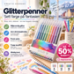 🖊️ Glittergelpenner – 8/12/18 farger, biologisk nedbrytbart glitter, giftfritt blekk. Perfekt til fargelegging og kort! ✨🎨