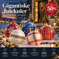 🎄 Oppblåsbare julekuler i XL – gjenbrukbare, UV-bestandige, enkel lagring. Lag et stort høytidsuttrykk ute! ✨🎅
