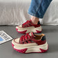 【Økt høyde 7 cm】Hule pustende mote platform sneakers