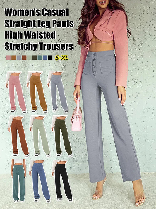 Bukser med flere lommer og høy elastikk