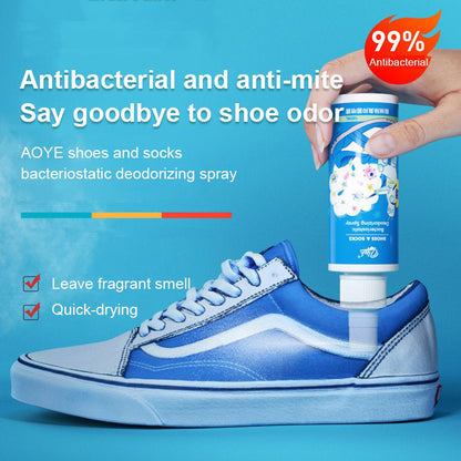 Bakteriostatisk deodoriserende spray for sko og sokker