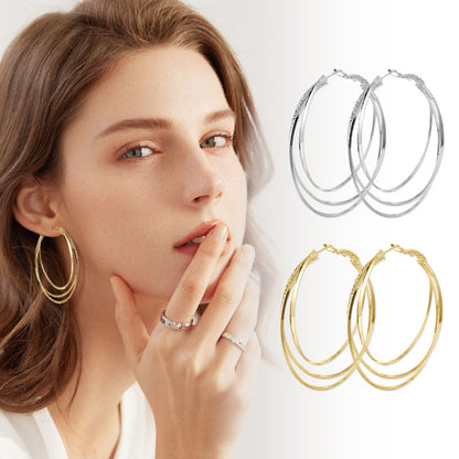 ✨Triple Hoop Diamond øreringer( 50%avslag)