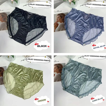 Kvinders Blondeundertøj Ice Silk Satin Sømløse Trusser