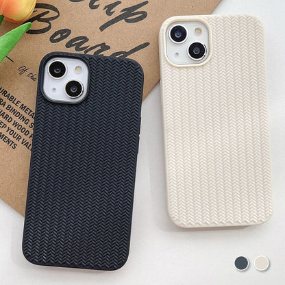 Flettet stripet enkel telefonveske for iPhone